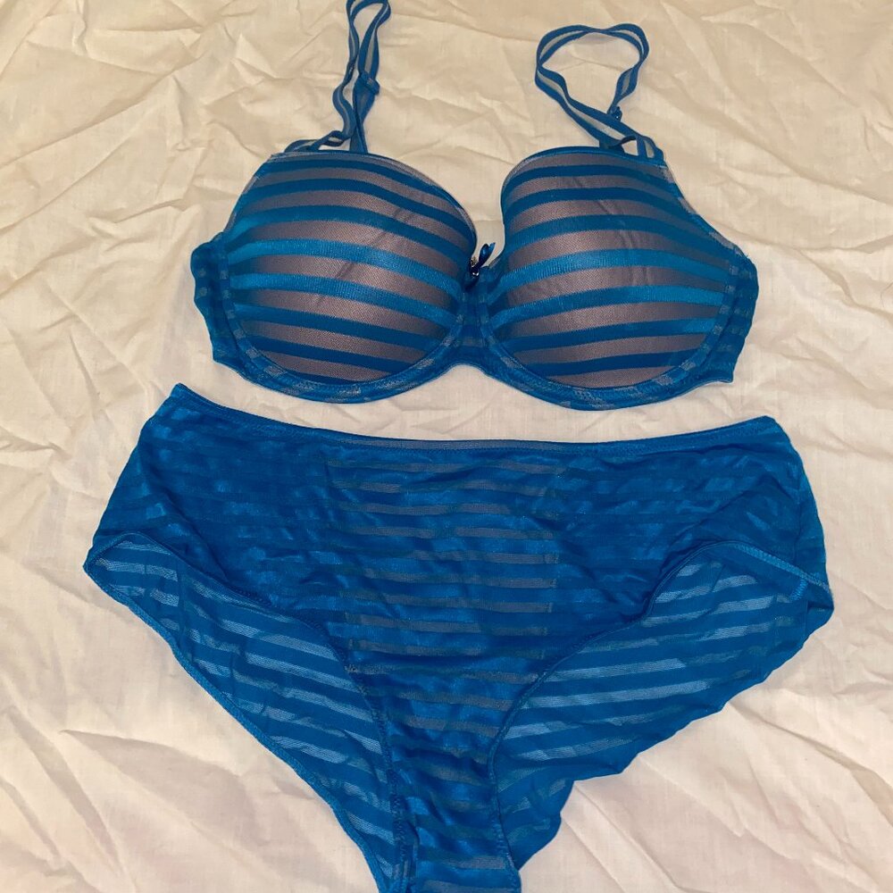 Primadonna Twist Mesh Teal Matching Set